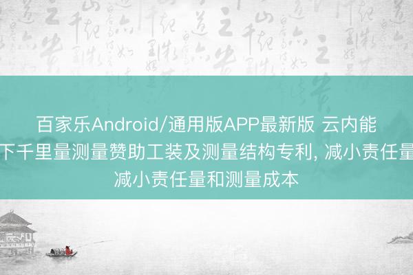 百家乐Android/通用版APP最新版 云内能源赢得气门下千里量测量赞助工装及测量结构专利， 减小责任量和测量成本