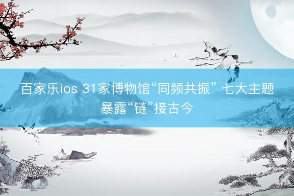 百家乐ios 31家博物馆“同频共振” 七大主题暴露“链”接古今